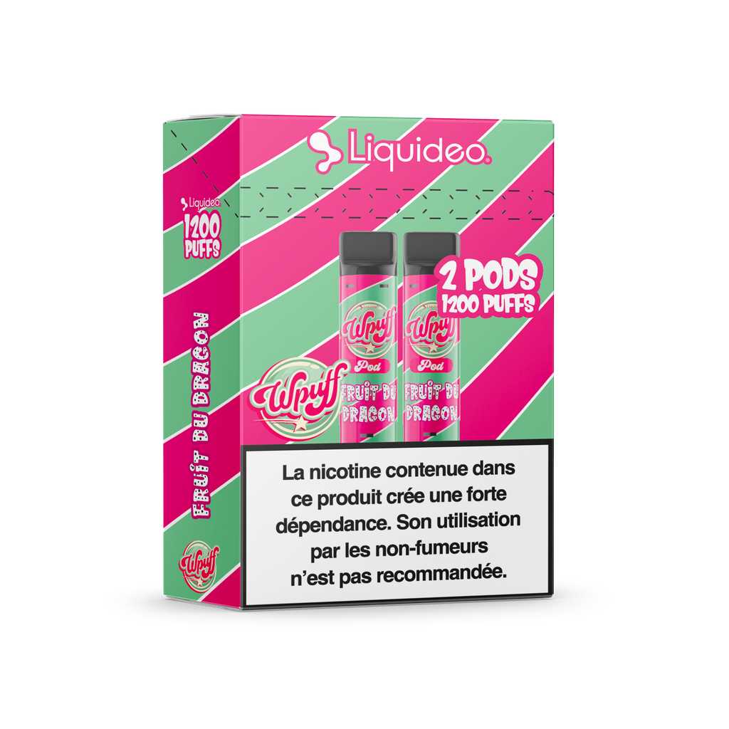 Wpuff 1800 - 2 pods Fruit du Dragon x5