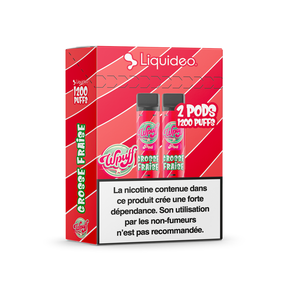 Wpuff 1800 - 2 pods Grosse Fraise x5