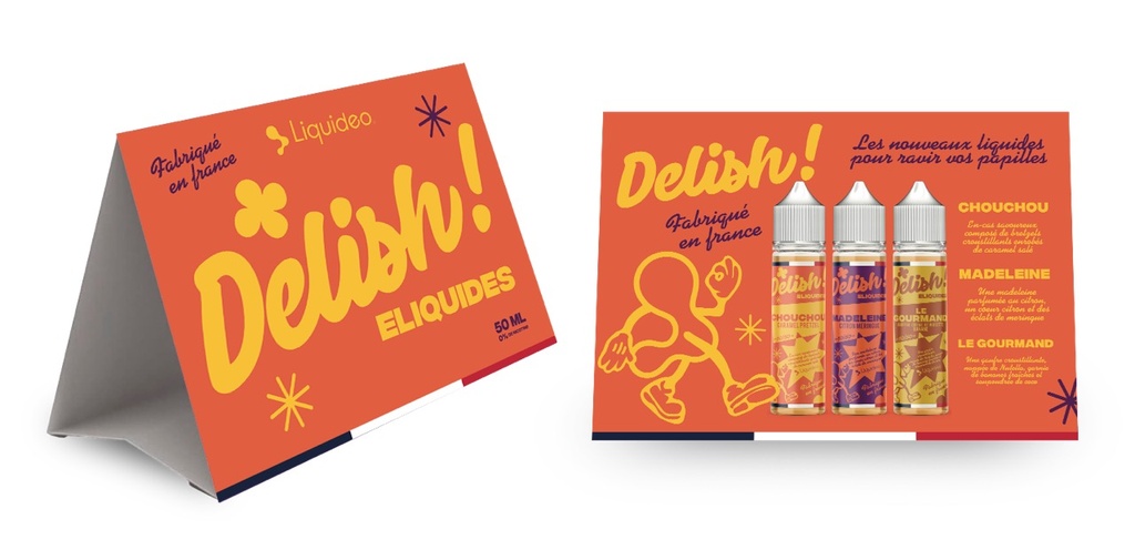 Delish - Chevalet comptoir Carte des saveurs