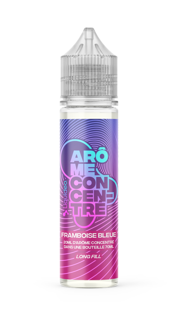 AROMES CONCENTRES LONGFILL - Framboise Bleue - 20ml / Bouteille 70ml x4