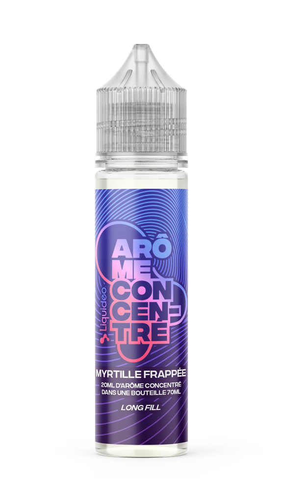 AROMES CONCENTRES LONGFILL - Myrtille Frappée - 20ml / Bouteille 70ml x4