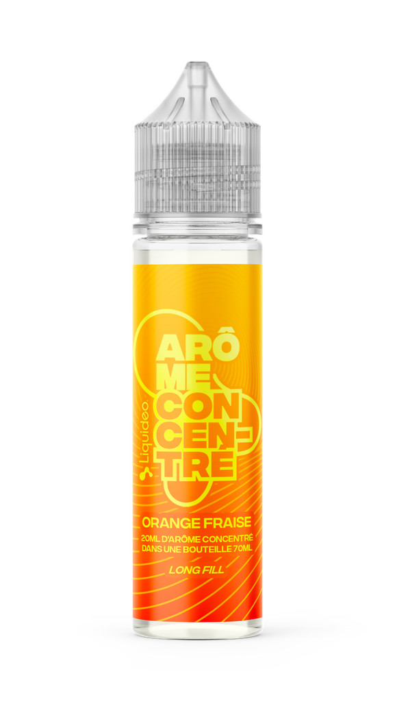 AROMES CONCENTRES LONGFILL - Orange Fraise - 20ml / Bouteille 70ml x4