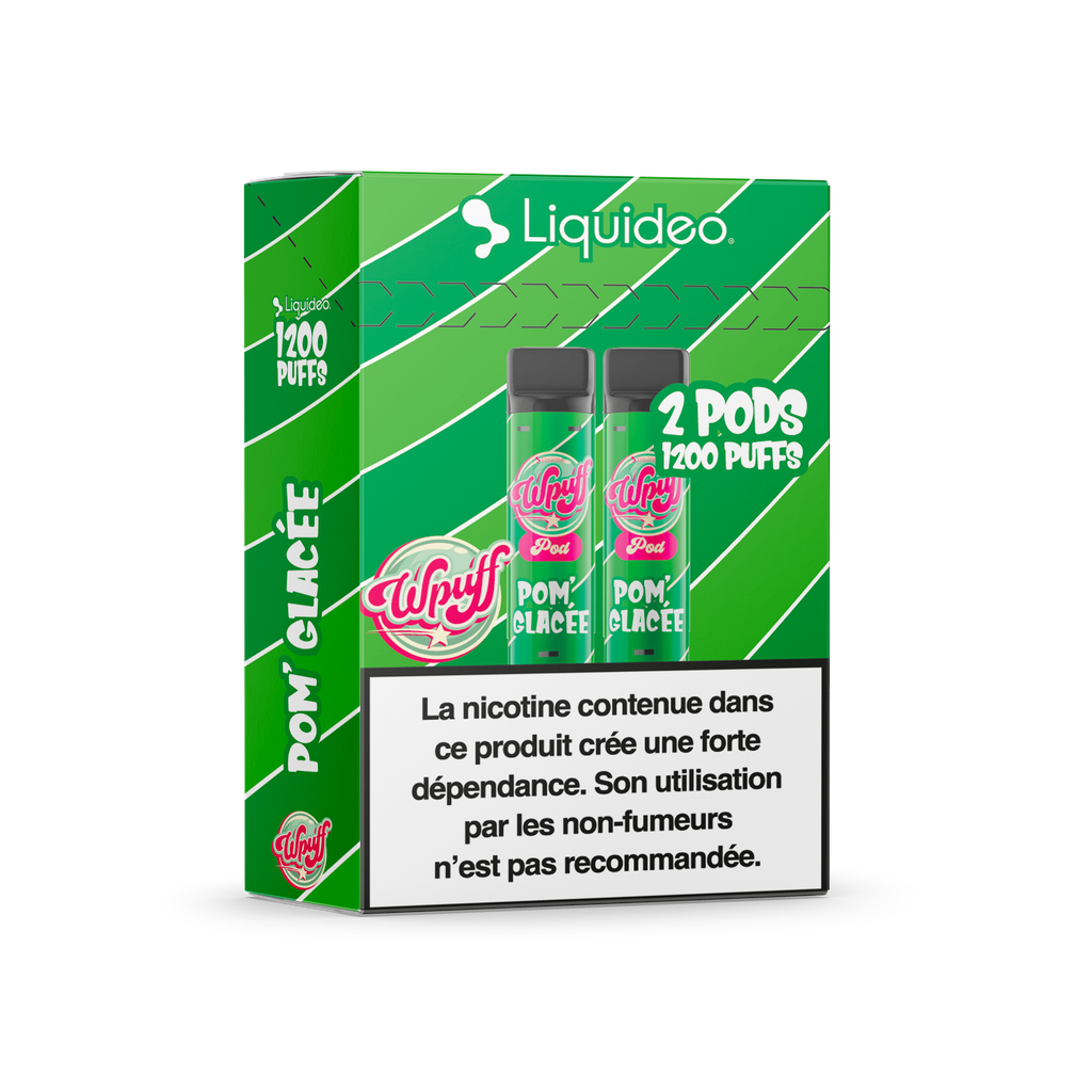 Wpuff 1800 - 2 pods Pomme Glacée x5