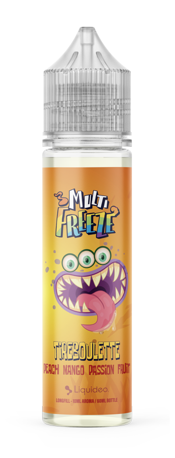 Export LONG FILL - Tireboulette Peach Mango Passion 10ml / Bouteille 60ml (0mg) x4