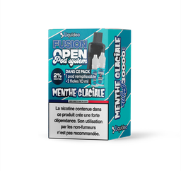 Fusion Open Pod System - Menthe Glaciale - 1 pod remplissable + 2 fioles 10ml 2% x5